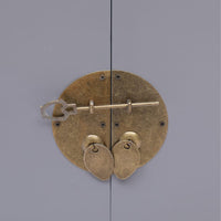 Comodino-Tavolino da notte Grigio 38x28x52 cm in Legno di Paulownia