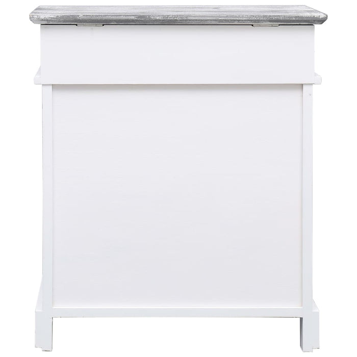 Scarpiera scarpiera mobile portaoggetti ingresso corridoio soggiorno 50 x 28 x 58 cm Legno di Paulownia grigio 02_0021771