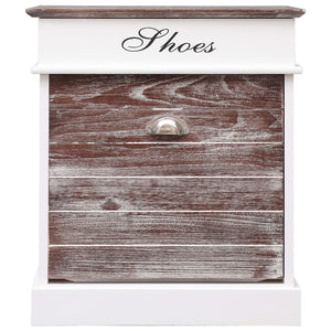 Scarpiera Marrone 50x28x58 cm in Legno di Paulownia 284082