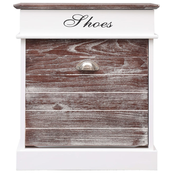 Scarpiera Marrone 50x28x58 cm in Legno di Paulownia 284082