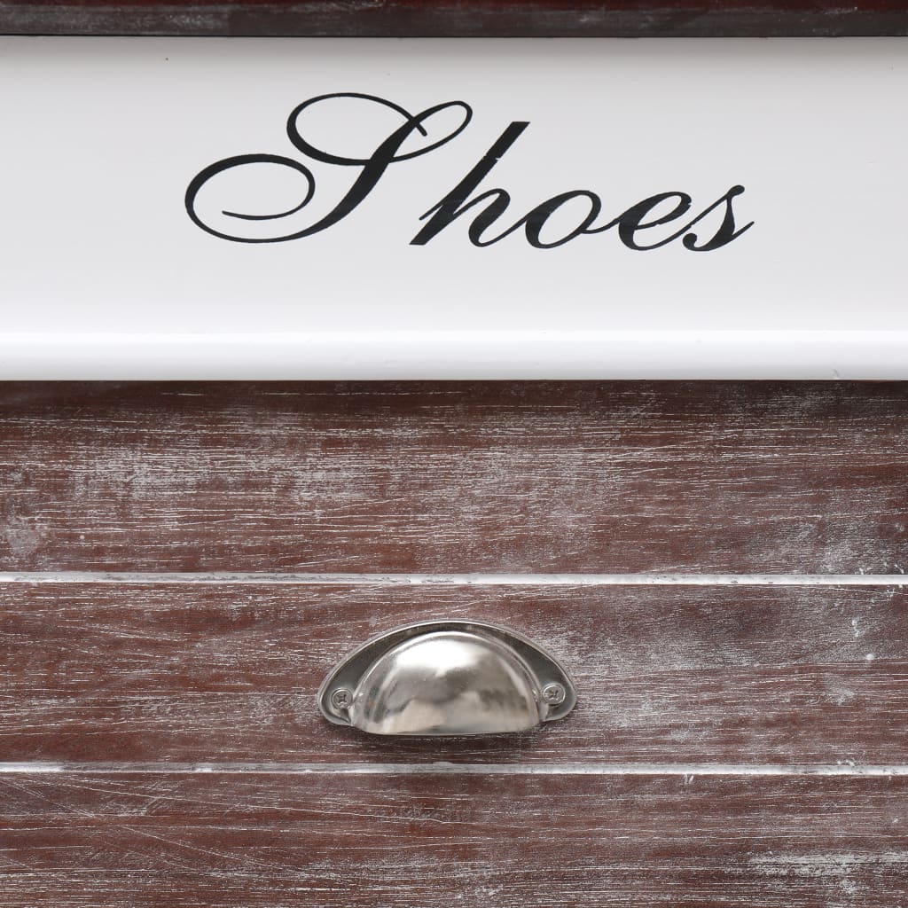 Scarpiera Marrone 50x28x58 cm in Legno di Paulownia 284082