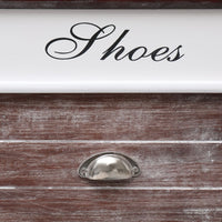 Scarpiera Marrone 50x28x58 cm in Legno di Paulownia 284082