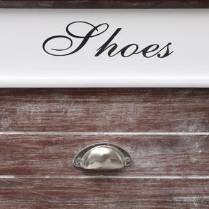 Scarpiera Marrone 50x28x58 cm in Legno di Paulownia 284082