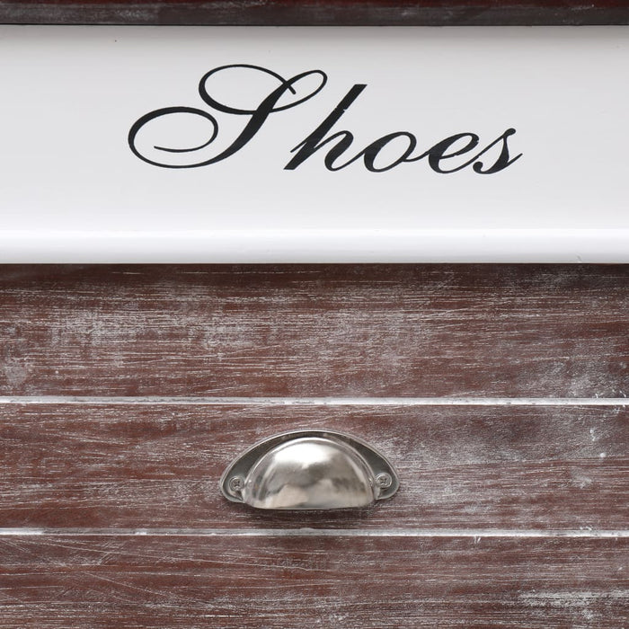 Scarpiera Marrone 50x28x58 cm in Legno di Paulownia 284082