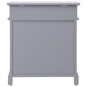 Scarpiera Grigia 50x28x58 cm in Legno di Paulownia 284084