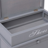 Scarpiera Grigia 50x28x58 cm in Legno di Paulownia cod mxl 42011