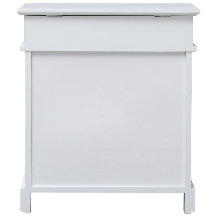 Scarpiera Bianca 50x28x58 cm in Legno di Paulownia 284085