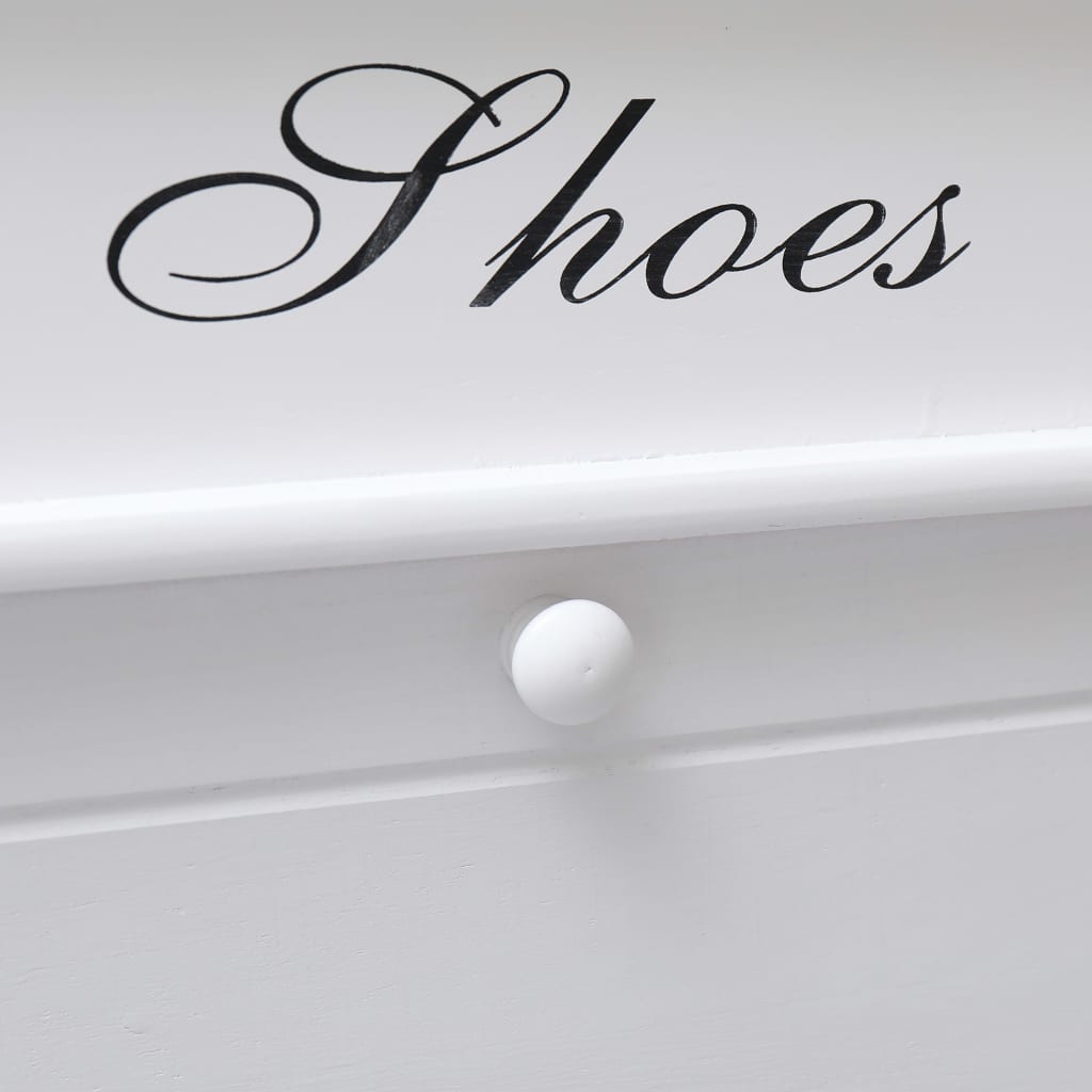 Scarpiera Bianca 50x28x58 cm in Legno di Paulownia cod mxl 48195