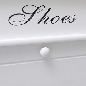 Scarpiera Bianca 50x28x58 cm in Legno di Paulownia cod mxl 48195