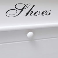 Scarpiera scarpiera mobile portaoggetti ingresso corridoio soggiorno 50 x 28 x 58 cm bianco legno di Paulownia 02_0021460