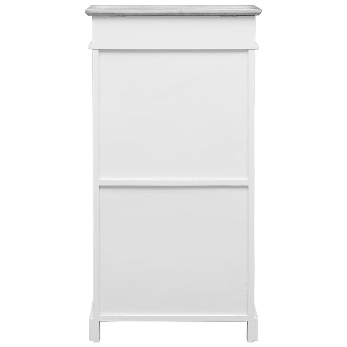 Scarpiera scarpiera mobile portaoggetti ingresso corridoio soggiorno 50 x 28 x 98 cm Legno di Paulownia grigio 02_0021773