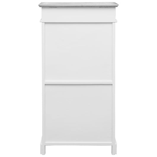 Scarpiera Grigia 50x28x98 cm in Legno di Paulownia 284087