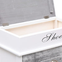 Scarpiera Grigia 50x28x98 cm in Legno di Paulownia cod mxl 49153