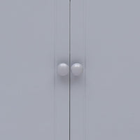 Armadietto Grigio 60x30x75 cm in Legno di Paulownia 284103