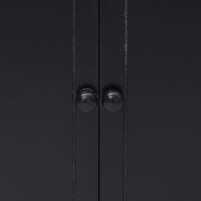 Mobiletto Nero 60x30x75 cm in Legno di Paulownia 284105