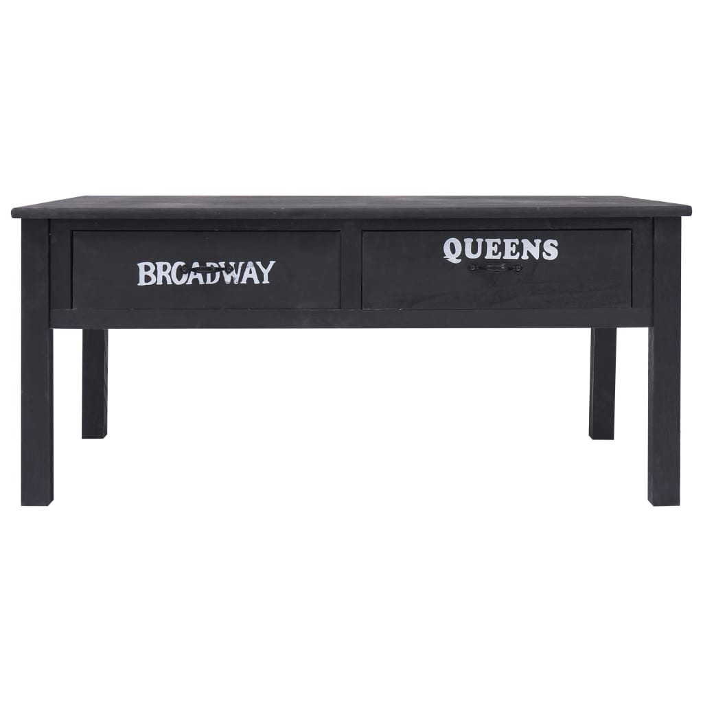 Tavolino da CaffÃ¨ Nero 100x50x45 cm in Legno cod mxl 25102