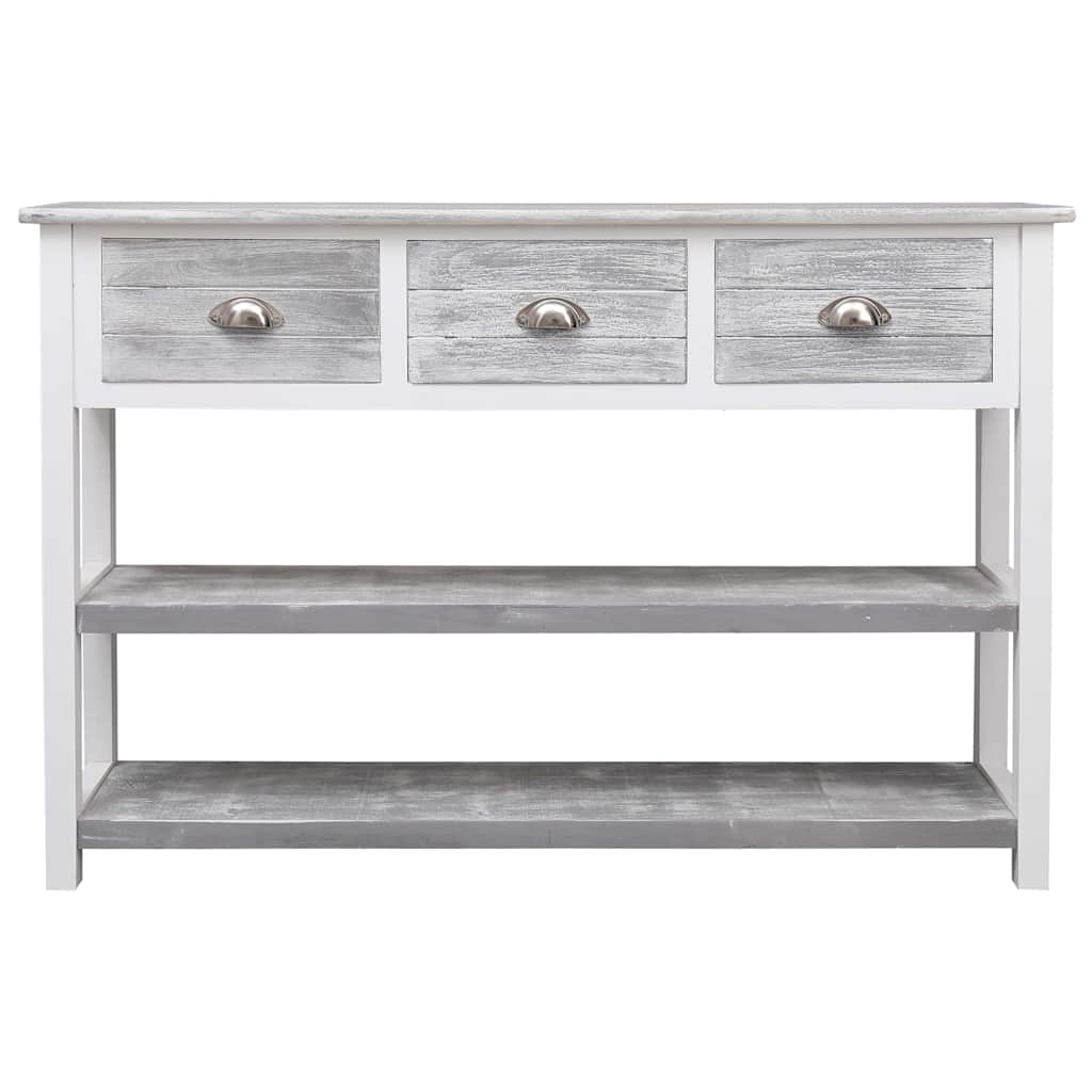 Credenza Stile Antico Grigia 115x30x76 cm in Legno 284163