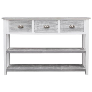 Credenza Stile Antico Grigia 115x30x76 cm in Legno 284163