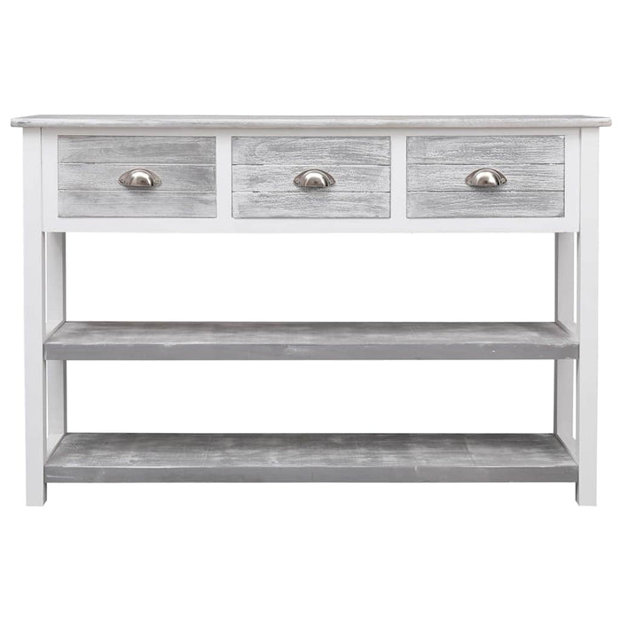 Credenza Stile Antico Grigia 115x30x76 cm in Legno 284163
