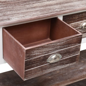 Credenza Stile Antico Marrone 115x30x76 cm in Legno 284164