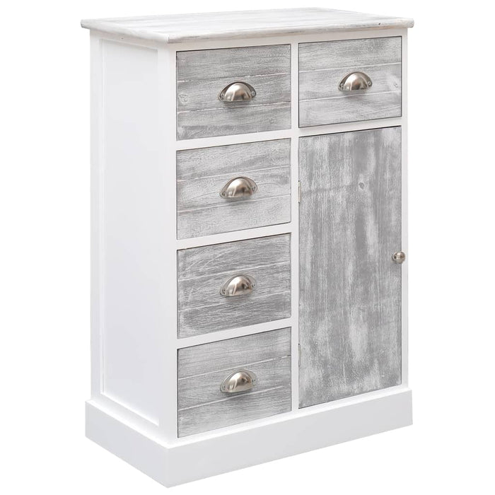 Credenza con 10 Cassetti Grigia 113x30x79 cm in Legno 284173