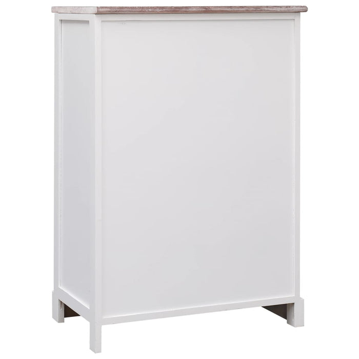 Credenza con 10 Cassetti Marrone 113x30x79 cm in Legno 284174