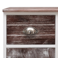 Credenza con 10 Cassetti Marrone 113x30x79 cm in Legno 284174