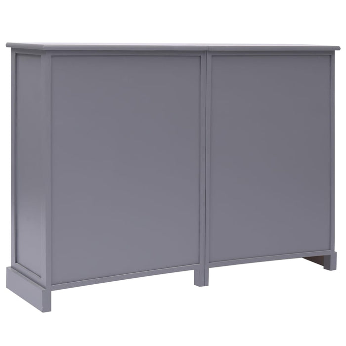 Credenza con 10 Cassetti Grigia 113x30x79 cm in Legno 284176