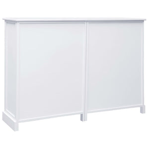 Credenza con 10 Cassetti Bianca 113x30x79 cm in Legno 284177