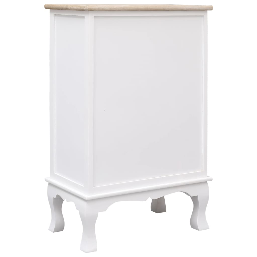 Credenza con Cassetti Bianca 50x30x80 cm in Legno cod mxl 47746