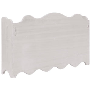 Appendiabiti a Muro Bianco 50x10x30 cm in Legno cod mxl 74778