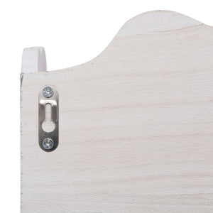 Appendiabiti a Muro Bianco 50x10x30 cm in Legno cod mxl 74778
