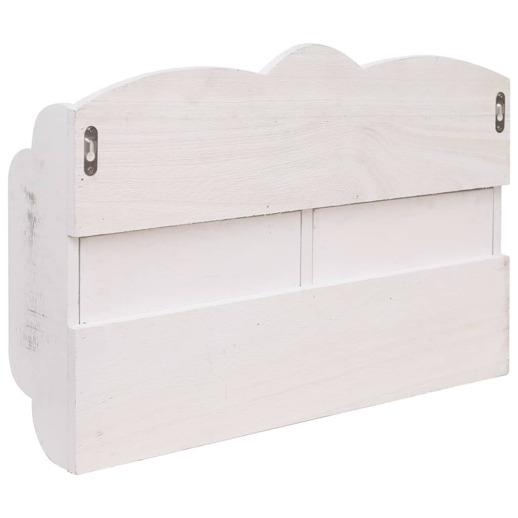Appendiabiti a Muro Bianco 50x10x34 cm in Legno 284239