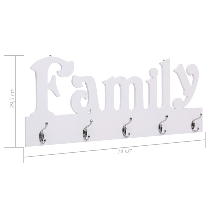 Appendiabiti a Muro FAMILY 74x29,5 cm 284245
