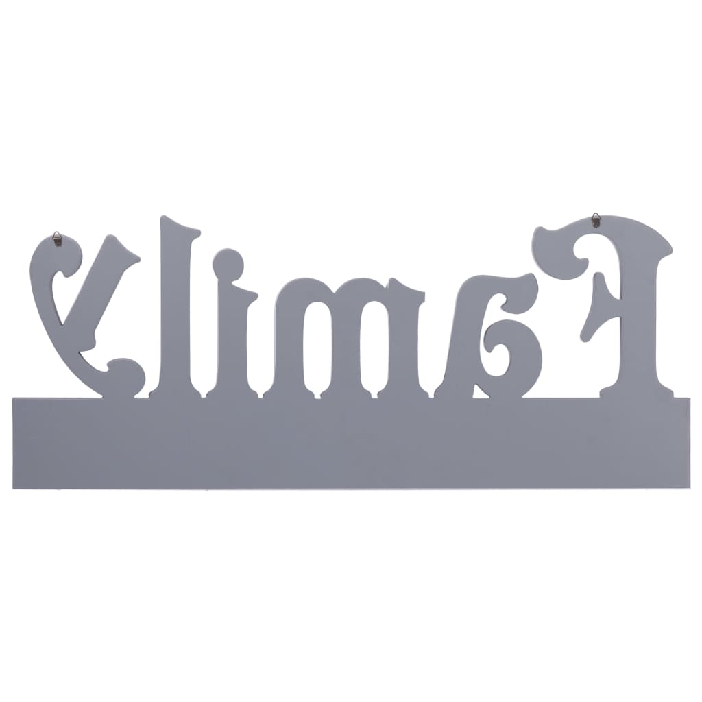 Appendiabiti a Muro FAMILY Grigio 74x29,5 cm 284246