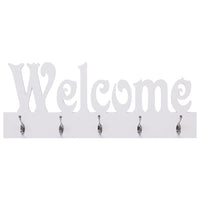 Appendiabiti a Muro WELCOME Bianco 74x29,5 cm 284247