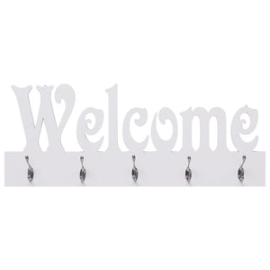 Appendiabiti a Muro WELCOME Bianco 74x29,5 cm 284247