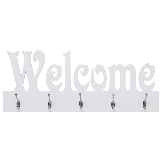 Appendiabiti a Muro WELCOME Bianco 74x29,5 cm 284247