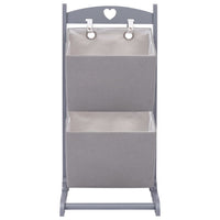 Contenitore a 2 Livelli Grigio Scuro 35x35x72 cm in Legno 284261