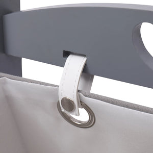 Contenitore a 2 Livelli Grigio Scuro 35x35x72 cm in Legno 284261