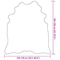 Tappeto in Vera Pelle Bovina Nero 150x170 cm 284341