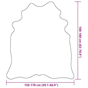 Tappeto in Vera Pelle Bovina Nero 150x170 cm 284341