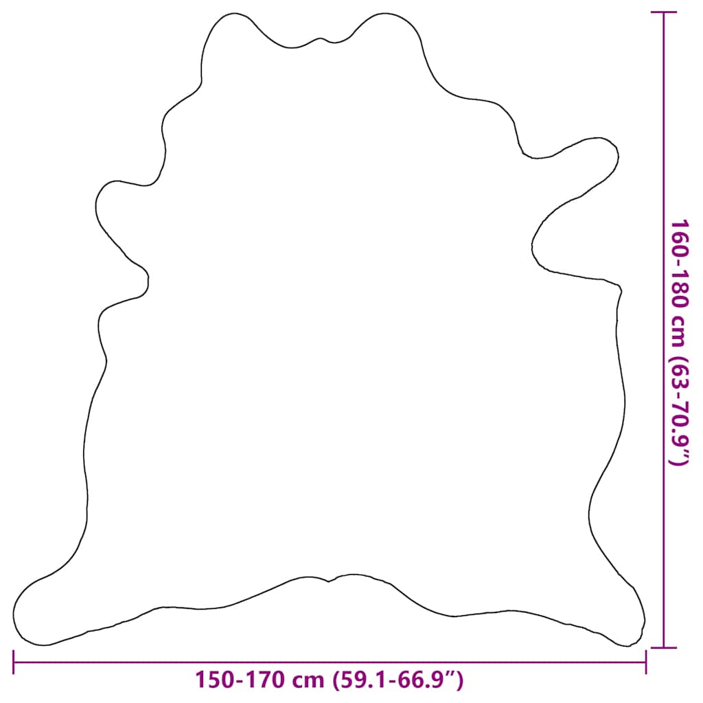 Tappeto in Vera Pelle Bovina Bianco e Nero 150x170 cm 284343