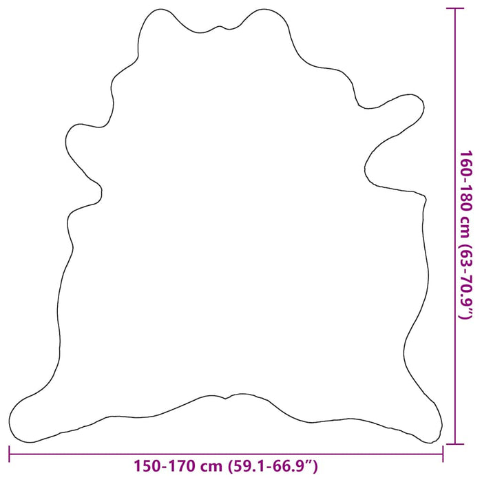 Tappeto in Vera Pelle Bovina Bianco e Nero 150x170 cm 284343