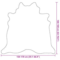 Tappeto in Vera Pelle Bovina 150x170 cm Beige 284345