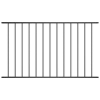 Pannello di Recinzione in Acciaio Verniciato 1,7x1 m Nero