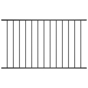 Pannello di Recinzione in Acciaio Verniciato 1,7x1 m Nero