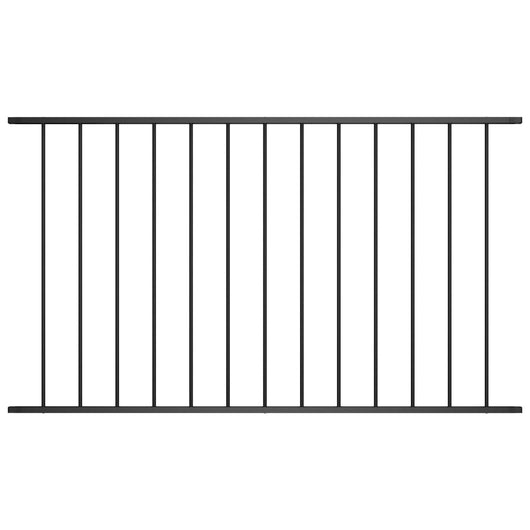 Pannello di Recinzione in Acciaio Verniciato 1,7x1 m Nero