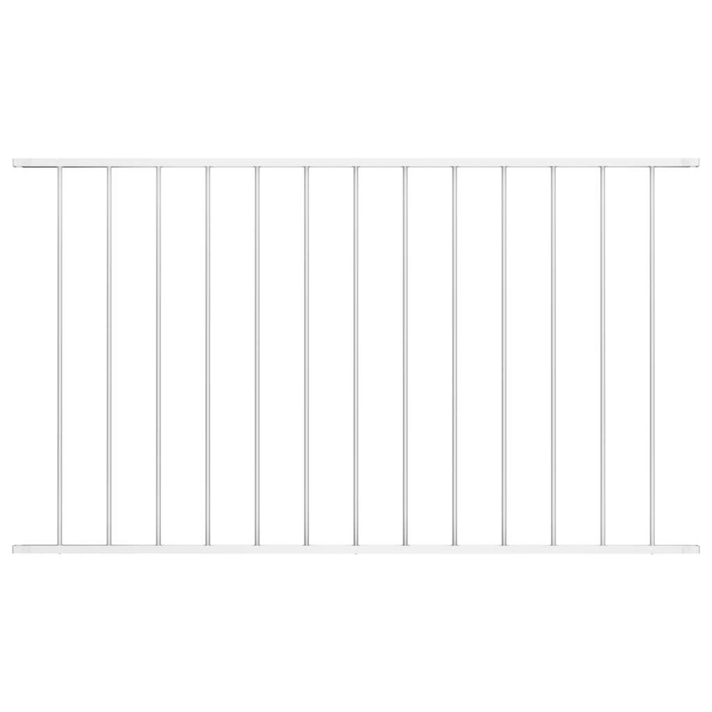 Pannello di Recinzione in Acciaio Verniciato 1,7x1,25 m Biancocod mxl 81379