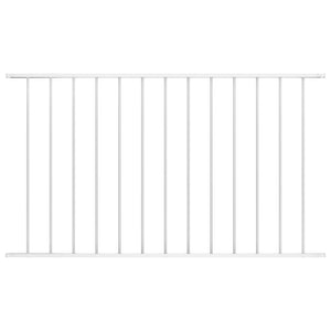 Pannello di Recinzione in Acciaio Verniciato 1,7x1,25 m Biancocod mxl 81379